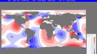 Animation of the tides around the globe [upl. by Gasperoni]