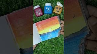 Sunset Scenery Drawing  Oil pastel drawing oilpastel art painting drawing shorts [upl. by Stauder847]