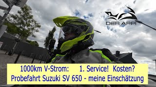 1000km mit der VStrom I Probefahrt SV650  meine Einschätzung [upl. by Licna]