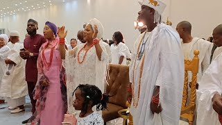 OONI DANCING WITH PRINCE TADENIKAWO AT THE OJAJA MEGA CITY AKURE OPENING [upl. by Annelise]