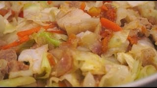 Paano magluto Ginisang Repolyo Baboy Pinoy cabbage Pork recipe Tagalog Filipino [upl. by Erdnad]