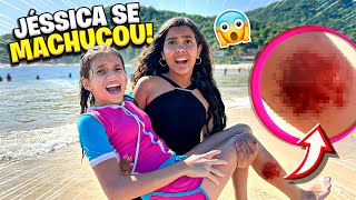 FOMOS PARA PRAIA E A JESSICA SE MACHUCOU ft irmãs PinaEstevão e Gabriel [upl. by Niliac]