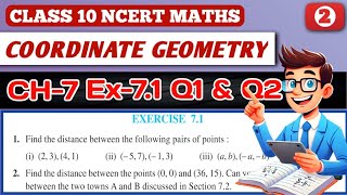 Class 10 Maths Chapter 7 Coordinate Geometry Ex71 Q1 amp Q2 [upl. by Abihsot334]