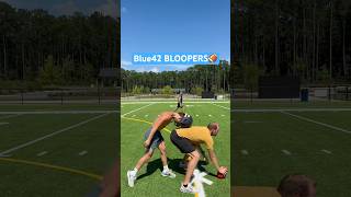 Blue42 BLOOPERS🏈 football sports funny comedyskit bloopers [upl. by Nas]