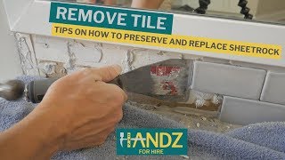 How To Remove Backsplash Tile Like A CHAMP [upl. by Yarezed]