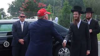 Donald Trump Impersonator visits Camp Klausenburg in Lakewood [upl. by Atinaujnas964]