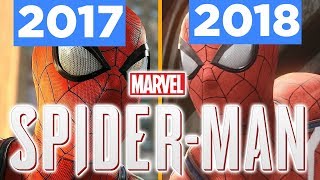 Marvels SpiderMan PS4  2017 vs 2018 Comparison [upl. by Notsahc180]