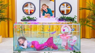 Five Kids Secret Mermaid Room Under My Bed  more Childrens Songs and Videos [upl. by Jermayne571]