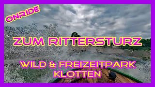 Zum Rittersturz Wildwasserbahn Klotti Park 360 Video Wild Freizeitpark Klotten [upl. by Winebaum]