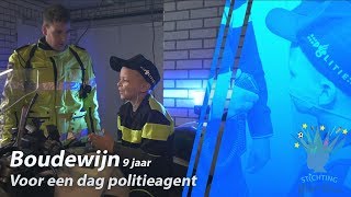 Boudewijn voor een dag politieagent Stichting Kanjer Wens [upl. by Iliram130]