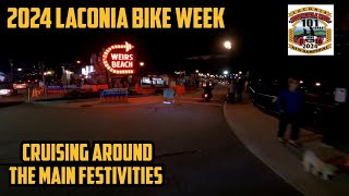 Laconia Bike Week 2024  Riding through Weirs Beach  Rally Headquarters  LIVE ACTION [upl. by Boniface394]