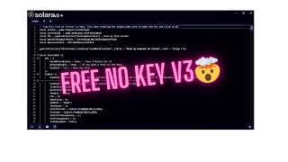 SOLARA V3 FREE EXECUTERNO KEY nokey FREEEXECUTER roblox [upl. by Shelia]