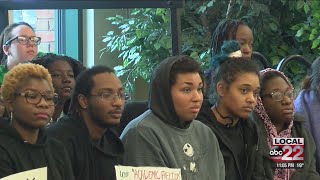 Champlain College students hold sitin protest during faculty meeting [upl. by Barber]