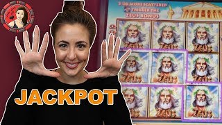 EPIC HANDPAY JACKPOT on Zeus Slot Machine in Las Vegas [upl. by Malorie]