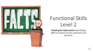 Functional Skills Level 2 Fact and Opinion [upl. by Araiek]