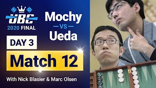 UBC 2020 Backgammon Final  Mochy vs Ueda  Match 12 [upl. by Anaet]