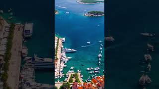 Aerial Wonders Capturing the Beauty of Hvar Town on Hvar Island Croatia [upl. by Hughie]