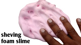 How To Make Fluffy Slime with Shaving Cream NO BORAXsheving foam slime shorts [upl. by Adah]