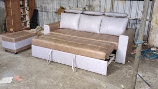 how to make sofa come bed chaina mechanic making full video sofa kam bed ka New designsofa [upl. by Edmea600]