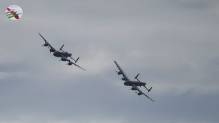 Two Lancaster Bombers First Flight Together [upl. by Riocard]