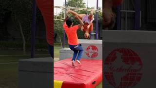 Trust Level hard action acrobatics gymnast viralshorts flip backflip couplegoals flip [upl. by Acebber]