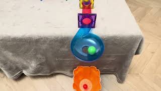 Magnetic Marble run race Marble run race  Mag marble run [upl. by Yarehs]