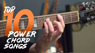 Top 10 POWER CHORD Songs  How many can YOU play [upl. by Vasileior395]