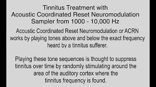 Acoustic Coordinated Reset Neuromodulation for Tinnitus No past 20khz ultrasound [upl. by Cressy]