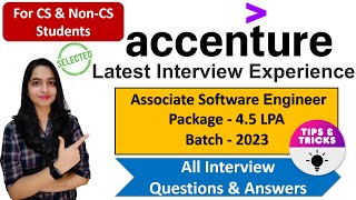 Latest Accenture Interview Experience 2023 TOP Interview Questions amp Answers  ASE  Interview Tips [upl. by Yelsek]