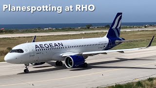 ✈ Plane Spotting at Rhodes Rhodes\Diagoras LGRP Summer 2023  UP CLOSE [upl. by Riffle]