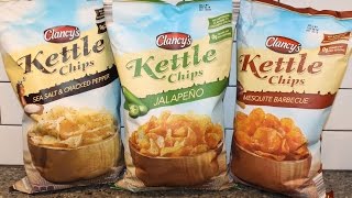 Clancy’s Kettle Chips Sea Salt amp Cracked Pepper Jalapeno and Mesquite Barbecue Review [upl. by Asiluy]