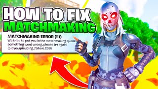 How To FIX Matchmaking ERROR in Fortnite [upl. by Prue]