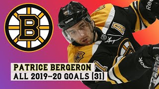 Patrice Bergeron 37 All 31 Goals of the 201920 NHL Season [upl. by Fronia]