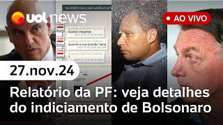 Bolsonaro planejou e atuou em trama golpista diz relatório da PF veja análises e mais  UOL News [upl. by Zins668]