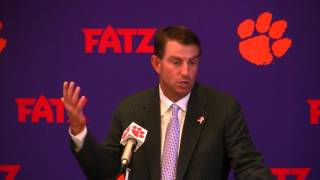 Dabo Swinney  Georgia Tech post game press conference [upl. by Laeahcim]