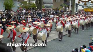 Suijo Taiko Odori Dance Part 12 春照八幡神社 太鼓おどり [upl. by Enajaras]