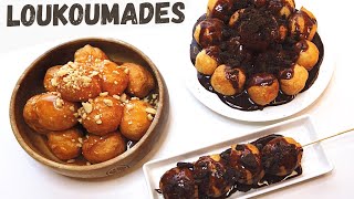 Only 3 Ingredients Greek Donuts Loukoumades Recipe [upl. by Nrehtac]