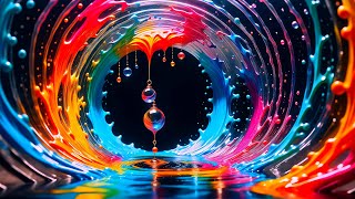 Into The Dream  Mesmerizing Ultra HD 4K Liquid Vibrant Art Screensaver No Sound Copyright Free [upl. by Schacker39]