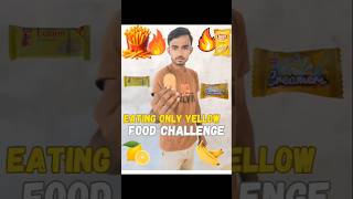 EATING ONLY COLOR YELLOW FOOD FOR 24 hourscolour food challengeJaniBhaiVlogs07 trending [upl. by Tiossem]