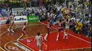 Finale scudetto 89 Enichem Livorno  Philips Milano [upl. by Eibber]