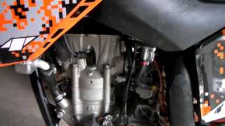 2008 KTM 250SXF Start up and Walk around [upl. by Kancler]