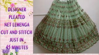 net lehenga cutting and stitching just in 45 minutes कैसे करे लहंगे की सिलाई प्रोफेशनल तरीके से [upl. by Etnuad]