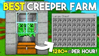 BEST 121 CREEPER FARM TUTORIAL in Minecraft Bedrock  MCPEXboxPS4Nintendo SwitchWINDOWS10 [upl. by Anilas888]