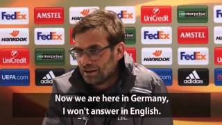 Klopp refuses to speak English in Germany [upl. by Saunderson]