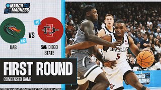 San Diego State vs UAB  First Round NCAA tournament extended highlights [upl. by Gruber]