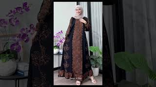 model batik gamis modern dn mewah terbaru 2024 [upl. by Bosch]