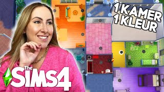 ELKE KAMER IS EEN ANDERE KLEUR 😱  Sims 4 Challenge [upl. by Ennirok]