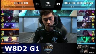 Echo Fox vs CLG  Week 8 Day 2 of S8 NA LCS Spring 2018  FOX vs CLG W8D2 G1 [upl. by Giustino]