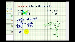 Ejemplos resolver proporciones que involucran decimales y fracciones [upl. by Enyawal]