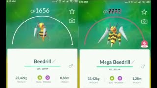 MAX CP MEGA EVOLVE BEEDRILL IN POKEMON GO [upl. by Eenehs]